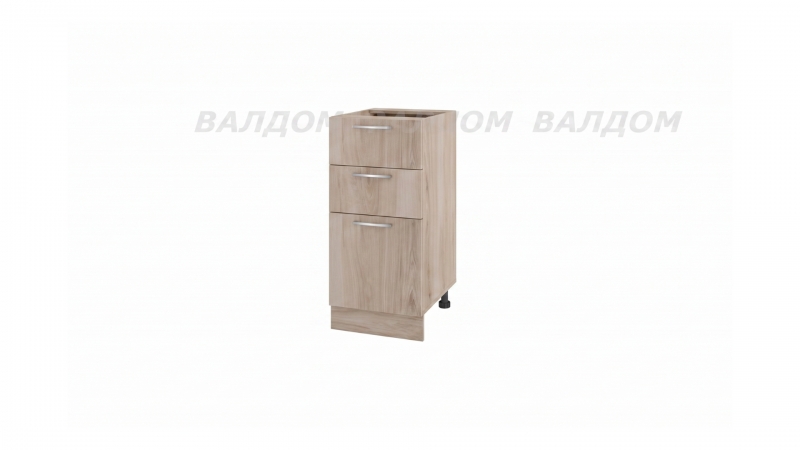 Шкаф с чекмеджета и врата, 40 см., МДФ сонома